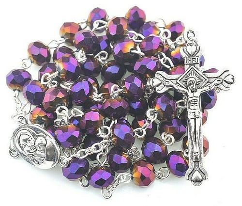 Deep purple crystal beads - deep,